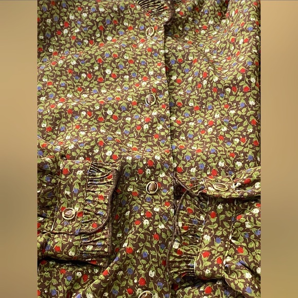Vintage Floral Long‎ Sleeve Blouse - Picture 7 of 7